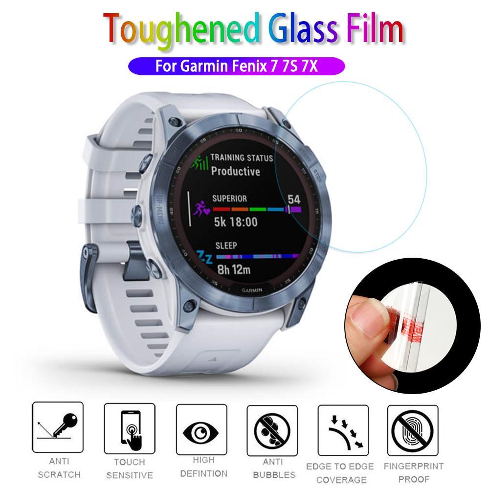 POPULAR Populer1/2/3pcs Film Pelindung Anti Gores Sidik Jari Tahan Benturan Tempered Glass Untuk Garmin Fenix7 7S 7X