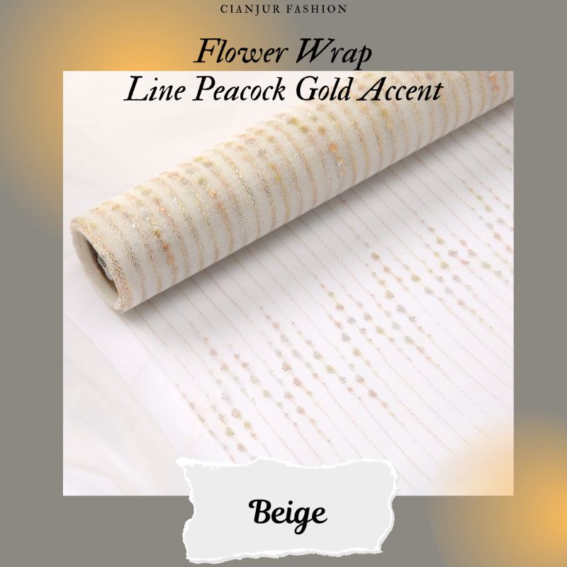 

FLOWER WRAP LINE PEACOCK GOLD