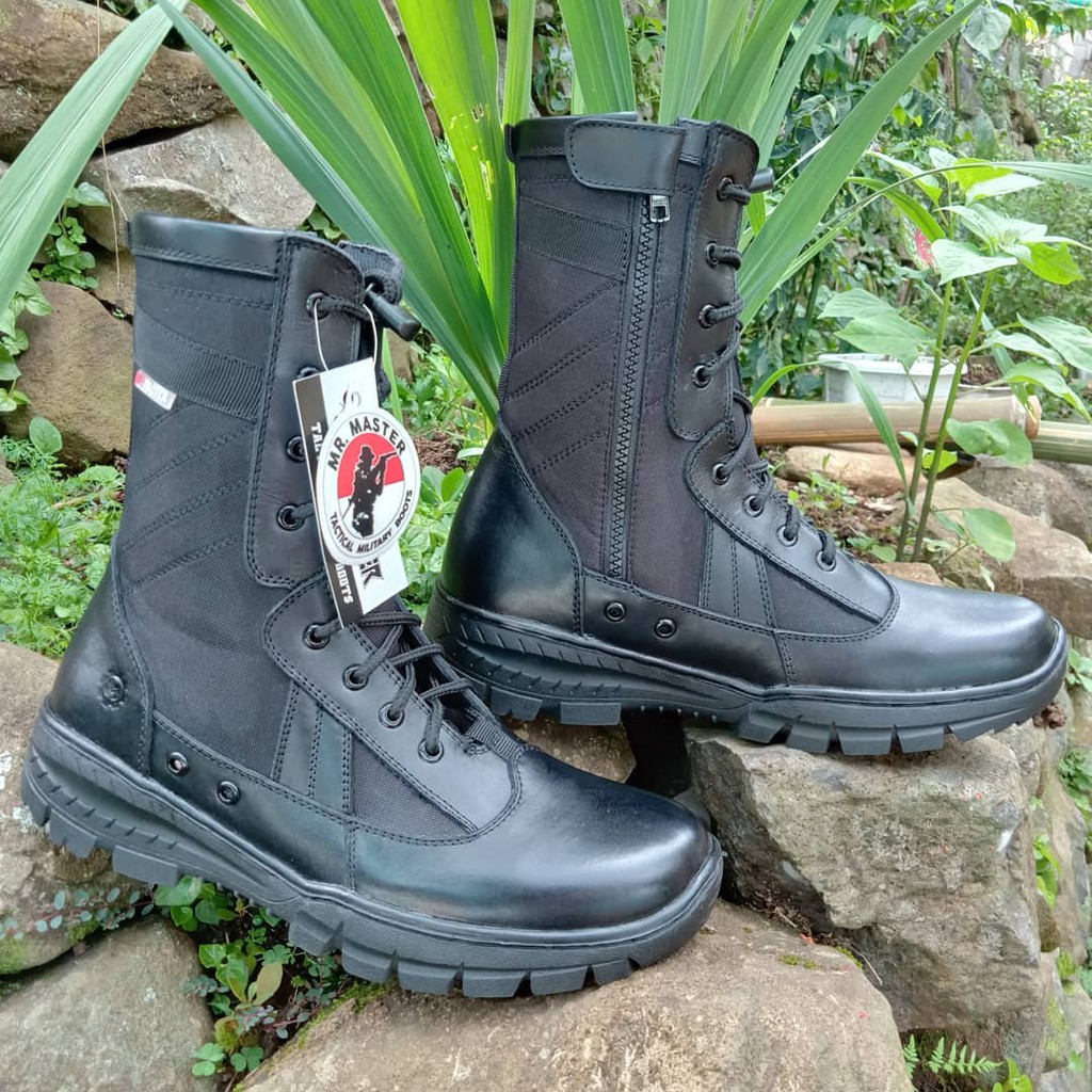 SEPATU PDL NINJA MASTER KULIT SAPI ASLI SEPATU PDL TNI POLRI SECURITY SATPAM SEPATU BOOTS PRIA WANIT