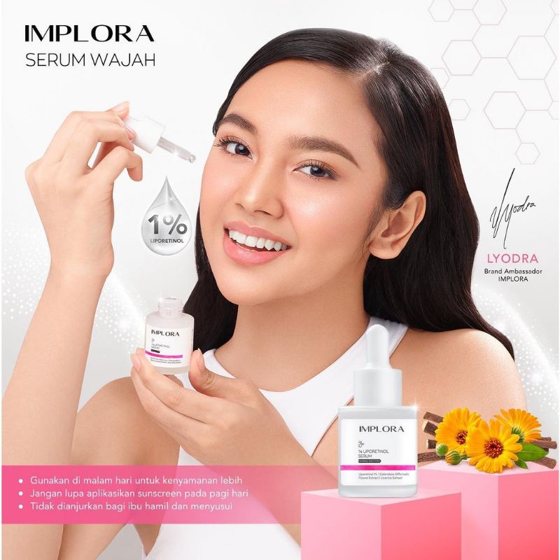 SERUM WAJAH IMPLORA 20ML - Brightening | Acne Serum | Midnight Serum