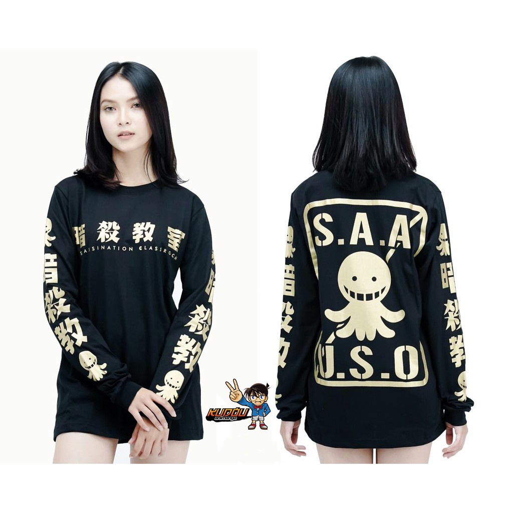 Longsleeve Karet Assassination Classroom koro Sensei Gold