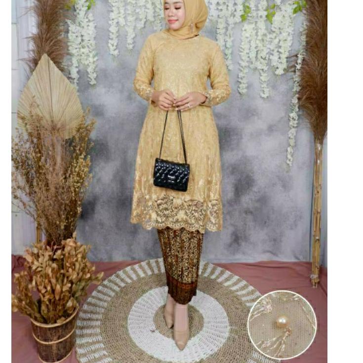 ➷ Kebaya Tunik / Setelan Kebaya Brokat / Kebaya Brokat / Kebaya Modern / Kebaya Terbaru ❄