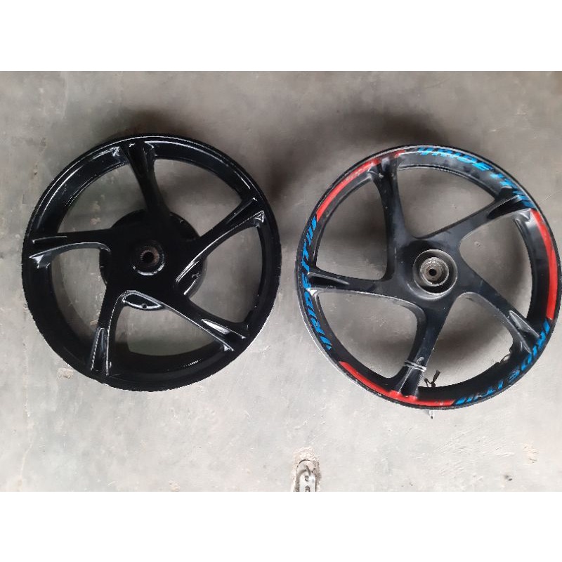 Sepasang velg depan belakang Yamaha mio soul lama smile sporty karbu 115cc