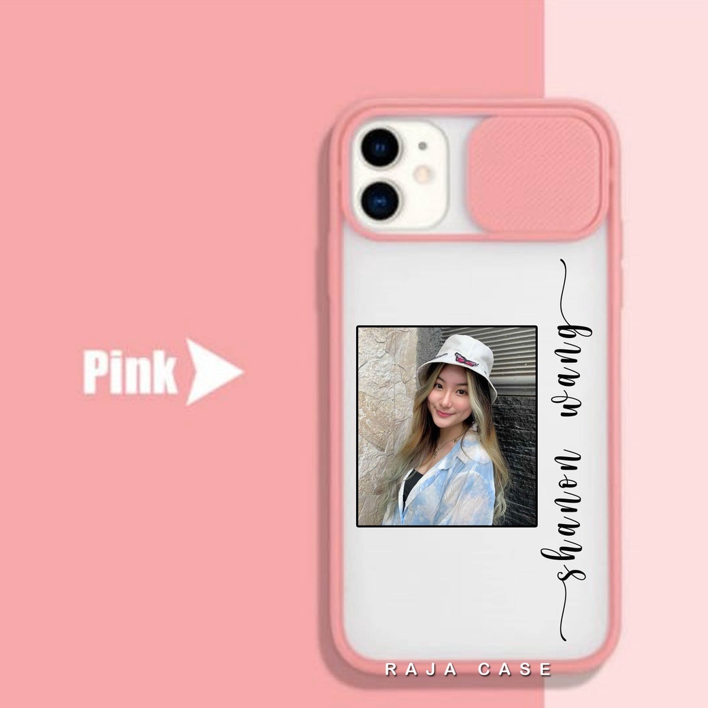[Custom Case Foto & Nama ]SoftCase Slide Camera Protector For Oppo/Vivo/Samsung Case Hp A15 A16 A54 