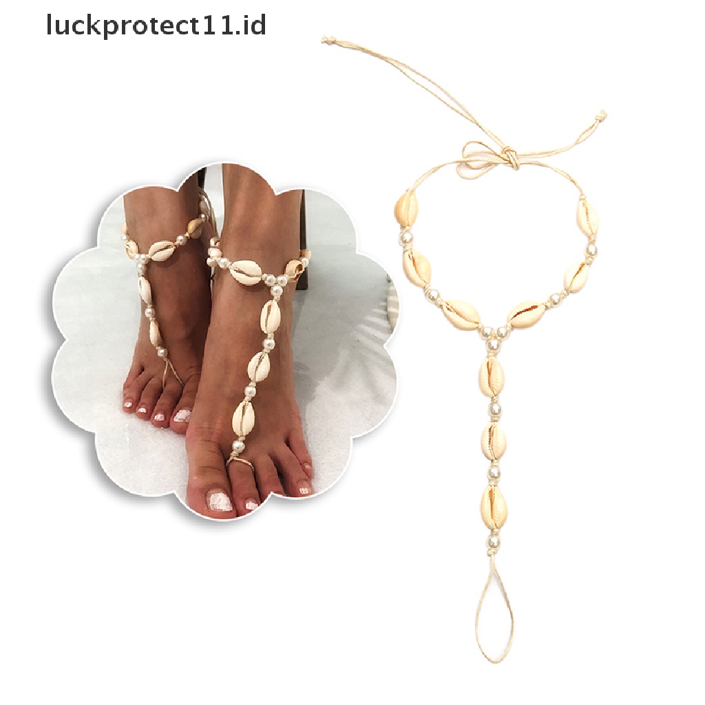 (Luckprotect11) Kacamata Pelindung Untuk Pria / WanitaId Gelang Kaki Wanita Model Kerang Mutiara Untuk Pantai