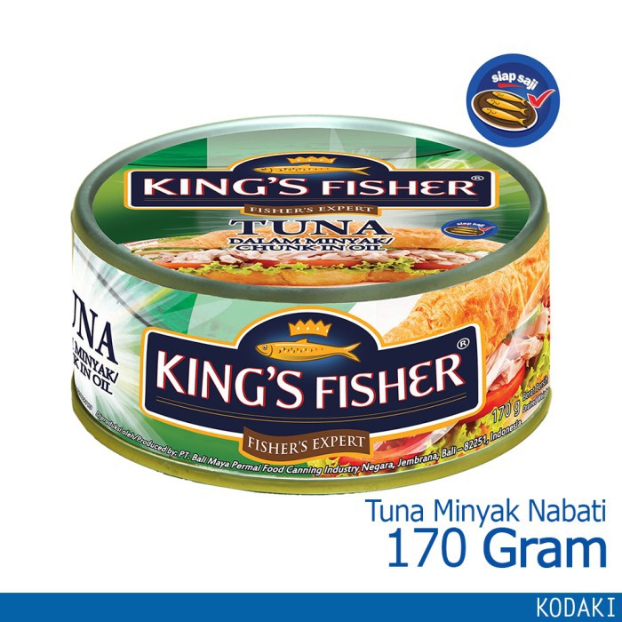 

Terbaru King's Fisher Tuna Minyak Nabati Tuna in Oil Daging Tuna 170 g Terbatas