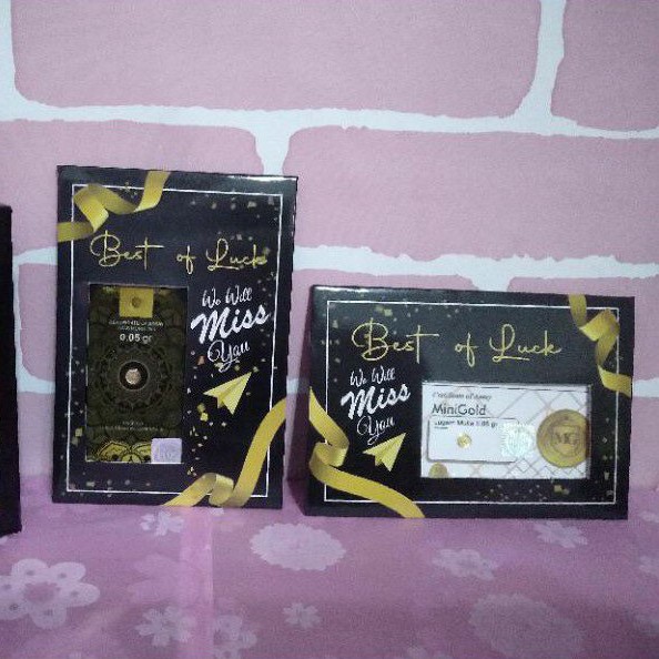 

NazhifaSakhy - Amplop Logam Mulia - Minigold White Black Gift Series We Will Miss You EOA Emas Mini