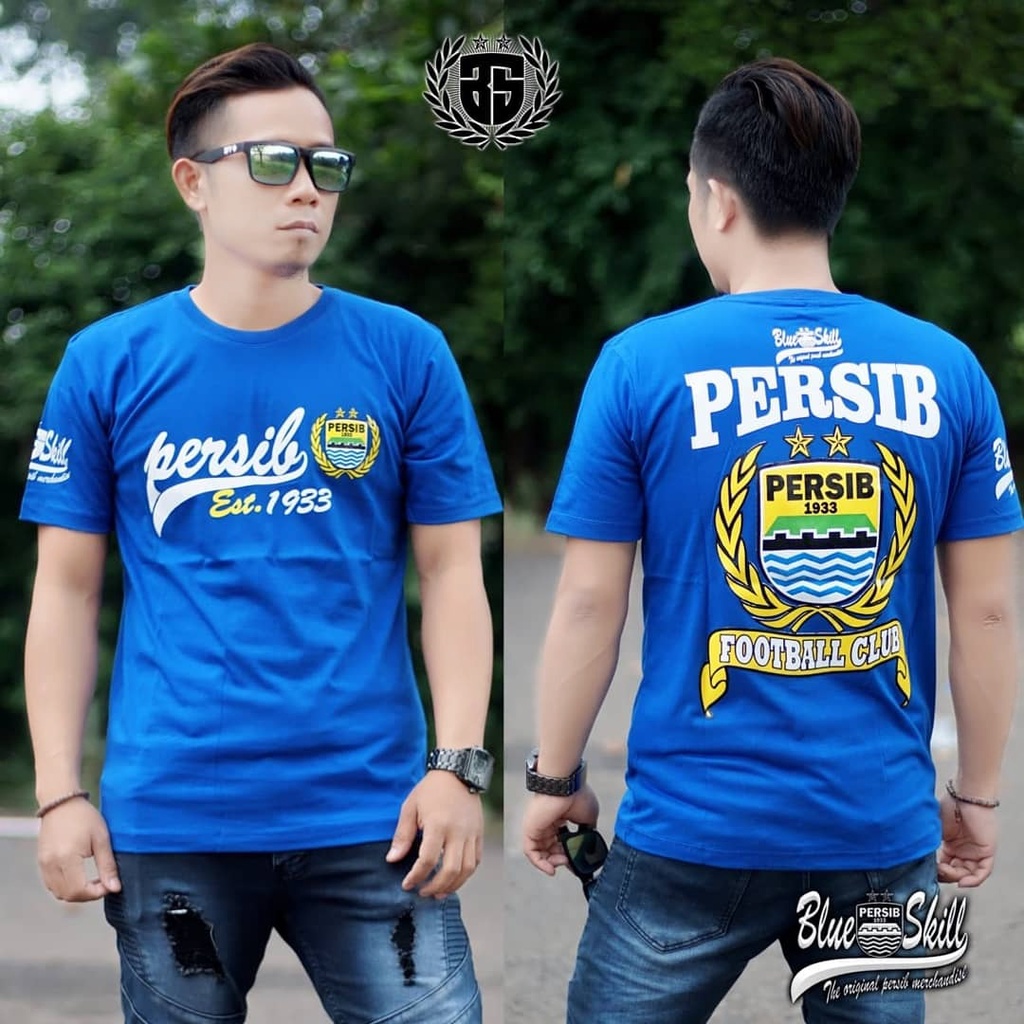 Kaos persib pendek / kaos persib bandung est.1933 football club / kaos persib untuk pria dan wanita / kaos originalblueskill