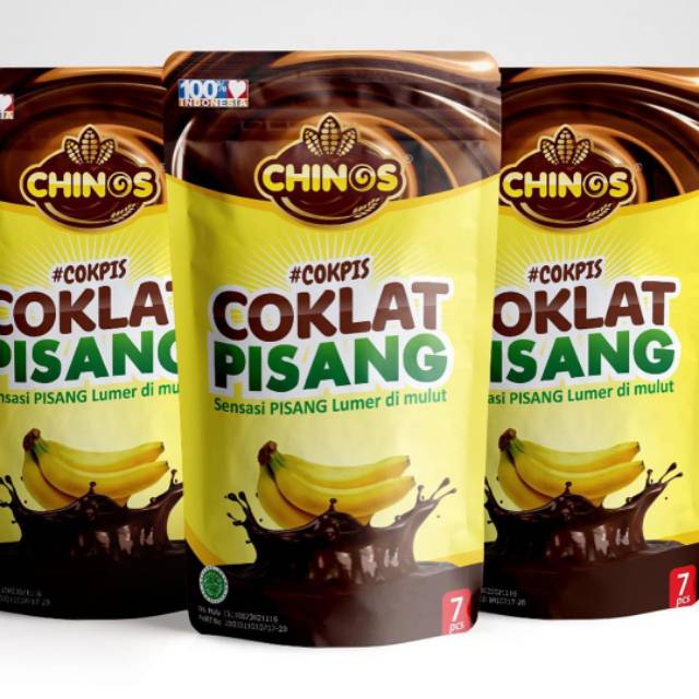 

Coklat lumer chinos dengan Fla pisang