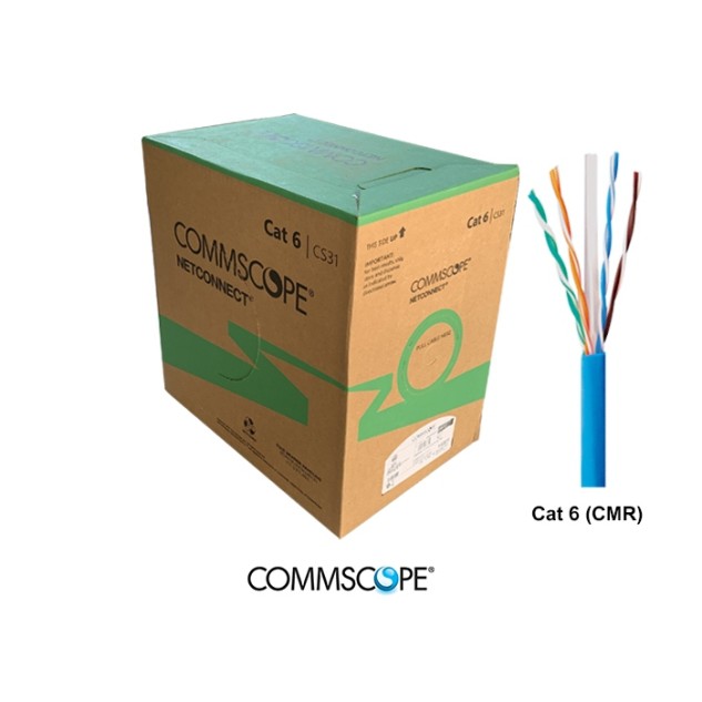 Kabel UTP CAT6 Commscope 1427071-6 | CS30CM BLU C6 4/24 U/UTP RIB 305M