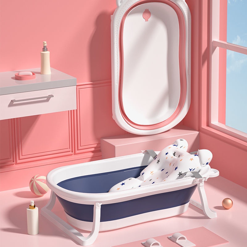 Bak Mandi Bayi Lipat / Foldable Silicone Bathtub Folding Baby Portable