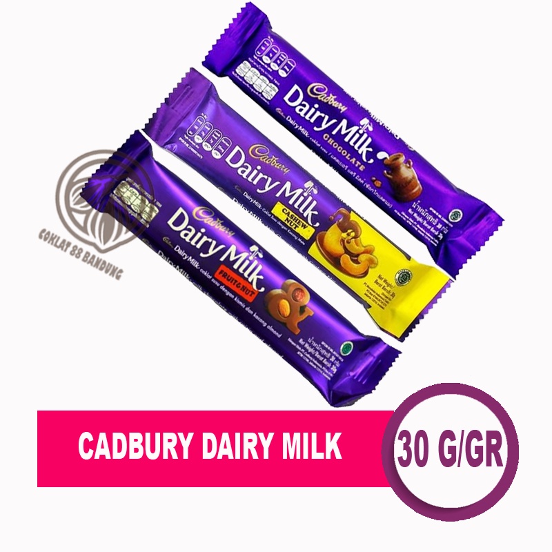 

CADBURY DAIRY MILK 30GR, COKELAT CADBURY MILK CHOCOLATE 30 GR/GRAM POCKET SIZE MINI COKLAT