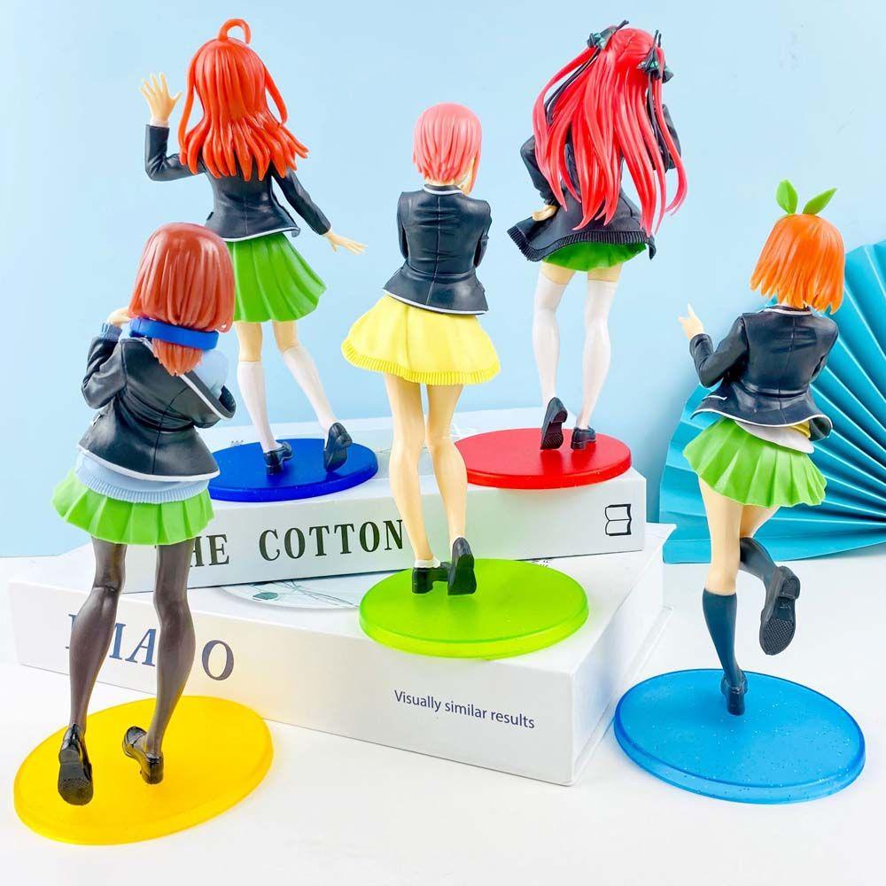 [Elegan] Nakano Miku Action Figure Mainan Kreatif Patung Nakano Miku Miniatur Gotoubun No Hanayome Ornamen Desktop Klasik