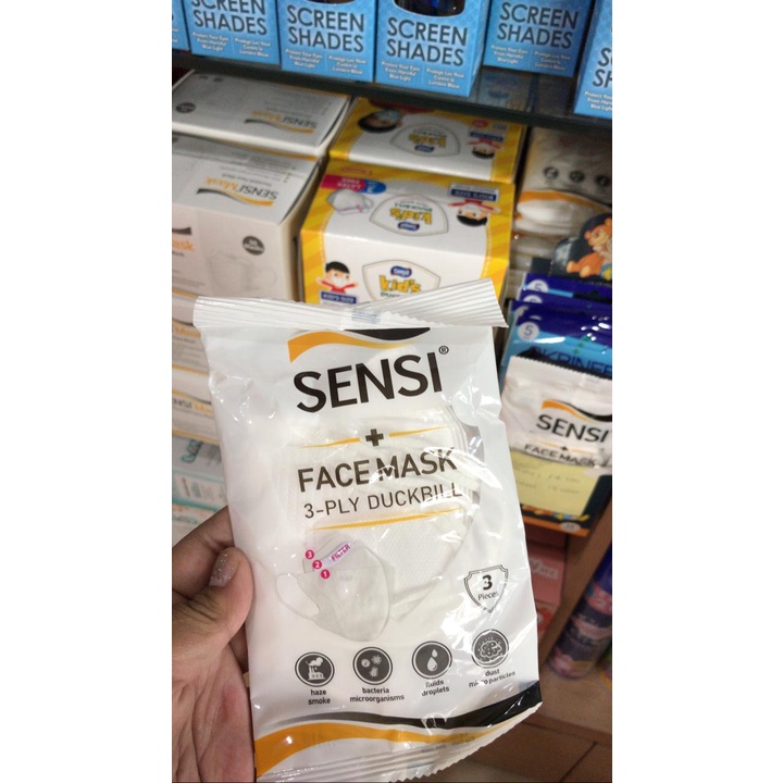 ORIGINAL Sensi Mask Duckbill isi 3 Pcs / MASKER DUCKBILL SENSI / MASKER