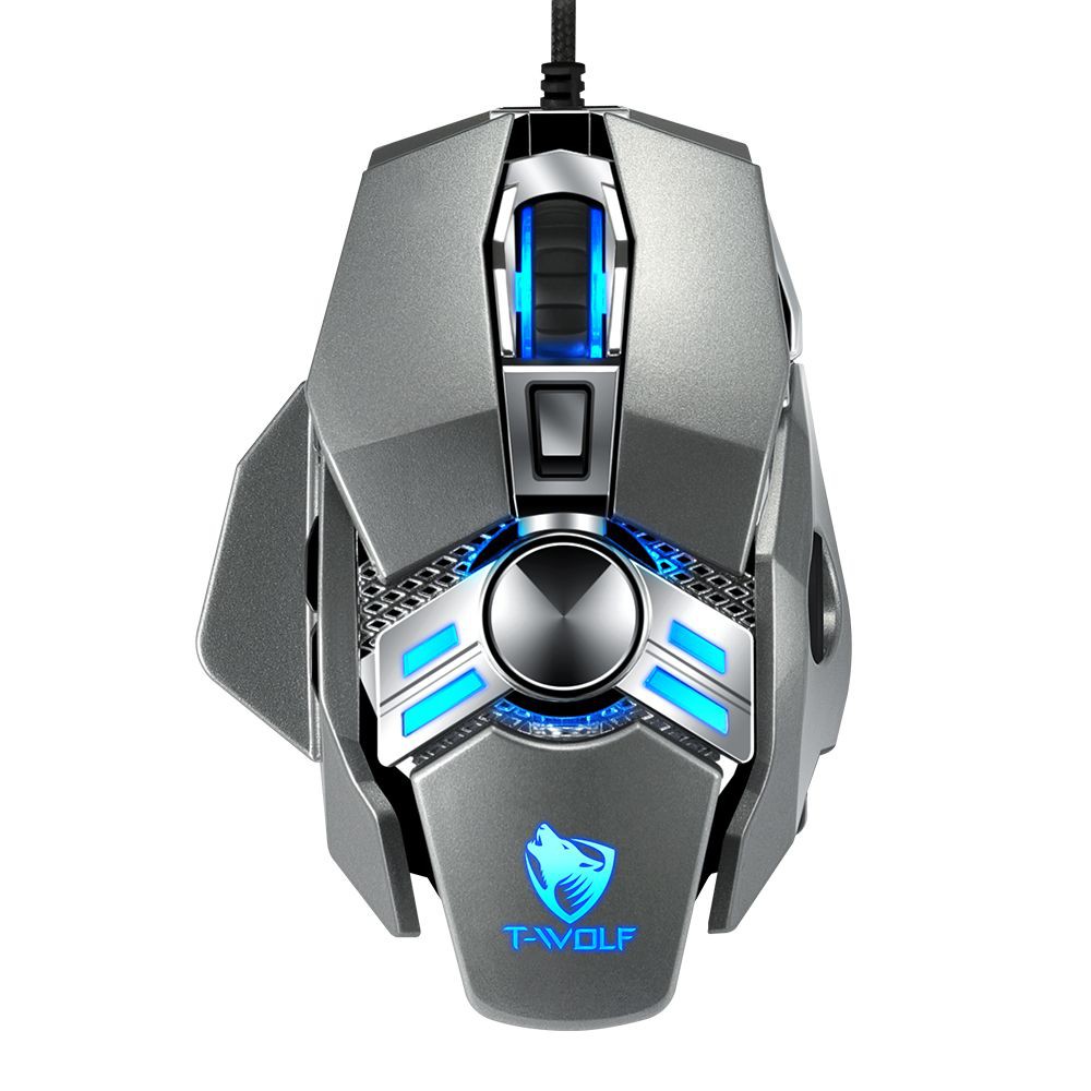 SKU-1141 MOUSE GAMING MACRO LED T-WOLF V10 RGB MOUSE GAME TWOLF MURAH