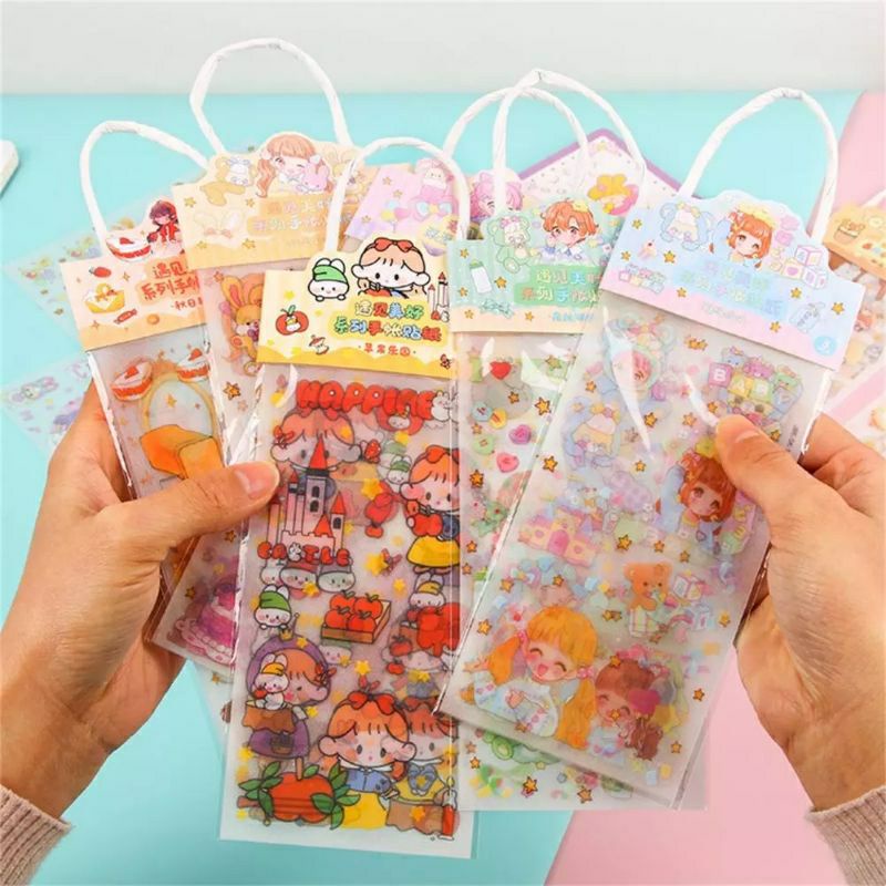 

YOKUCHI || 1 SET 3 PCS STIKER BAG STICKER PET DIY SCRAPBOOK & JURNAL