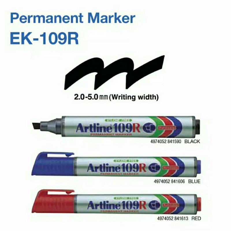 

Artline Permanent Marker EK-109R 2.0 - 2.5mm