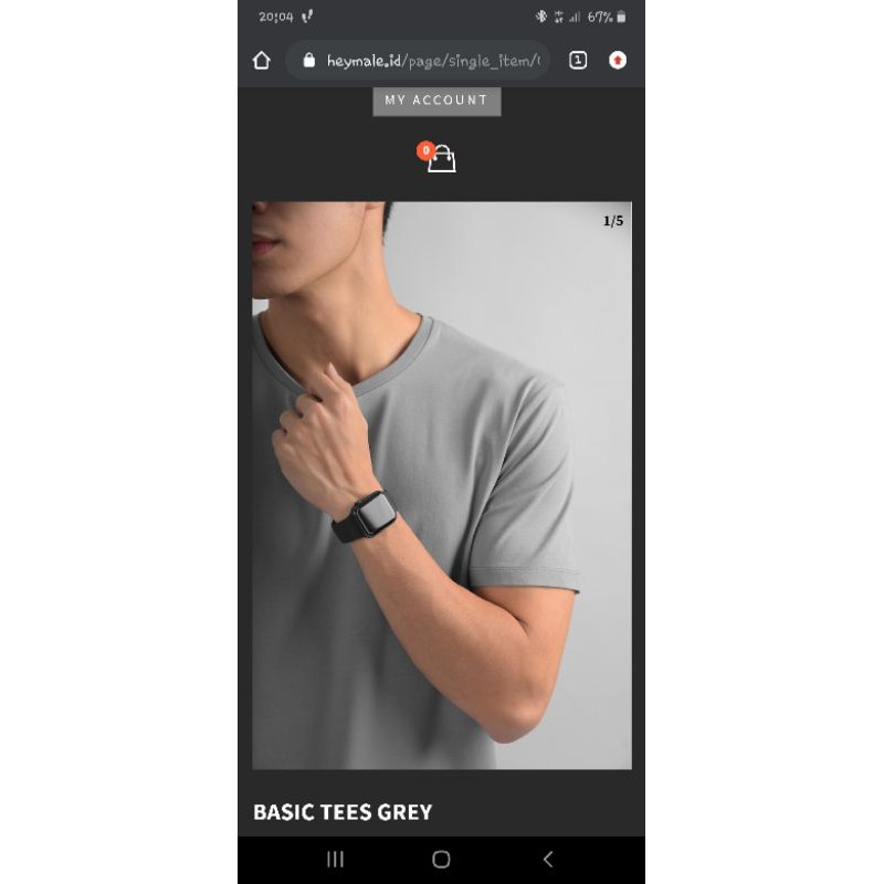 Basic tees  Male.id Grey S