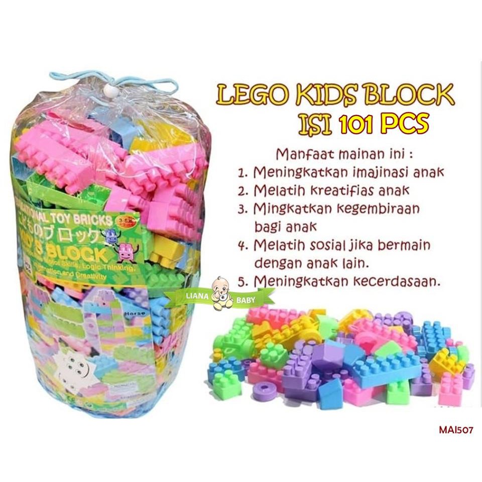 MAI507 MAINAN LEGO BRICKS KIDS BLOCK ISI 101 PCS