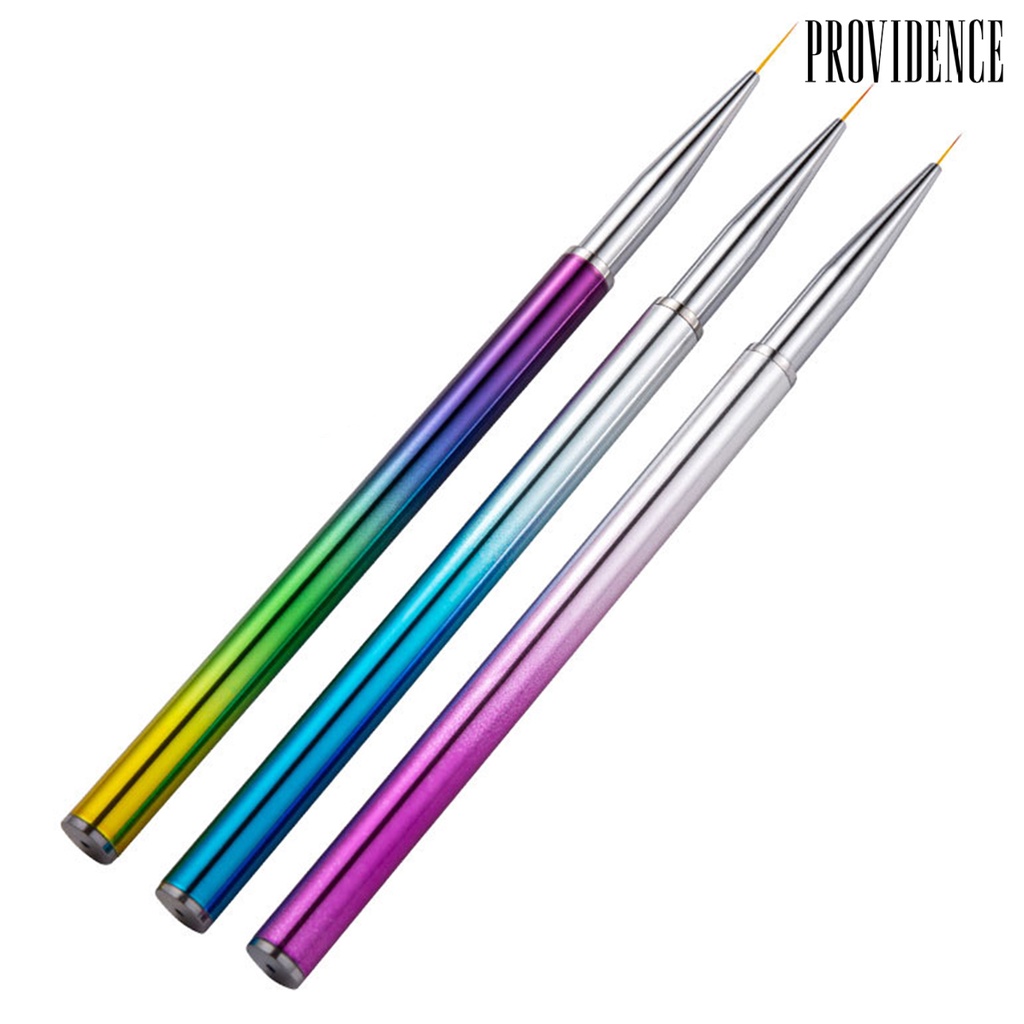 Providence 3Pcs/Set Nail Pen Wide Application Easy to Use Nylon Wool Nail Art Drawing Liner for Salon