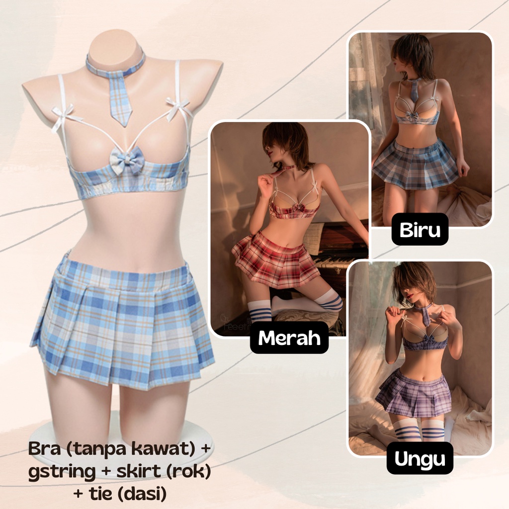 QQ1604ST SEDUCTIVE BRA Sexy LINGERIE STUDENT SEIFUKU JEPANG - Naughty Student - Lingerie by Sexy Kisser