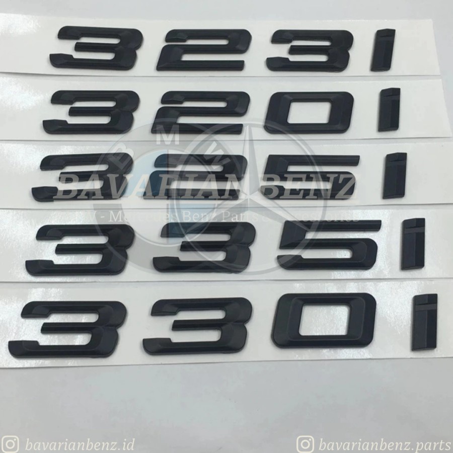 Emblem BMW 3 series Badge Logo 318i 320i 323i 325i 328i 330i 320d 325d - Black, SIlver 318i