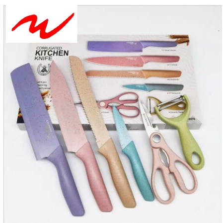 Pisau Dapur Ktichen Knife 6pcs Murah