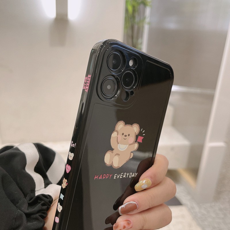 Soft Case TPU Motif Bendera Beruang Untuk IPhone 14 7 8 SE 2020 7P 8Plus X XS XR 11 12 13 Mini Pro Max HP