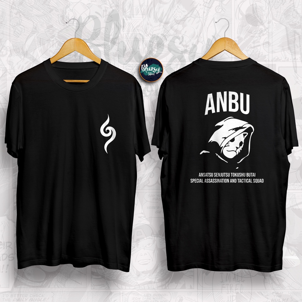 Kaos ANIME NARUTO ANBU BLACK OPS DANZO KAKASHI BORUTO KONOHA SHINOBI / BAJU ANIME NARUTO ANBU BLACK OPS DANZO BLUESYCLOTH