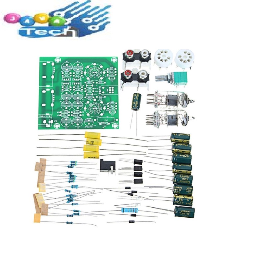DIY Tube Preamplifier Buffer 6J1 AC 12V Audio Preamp Tabung + Casing