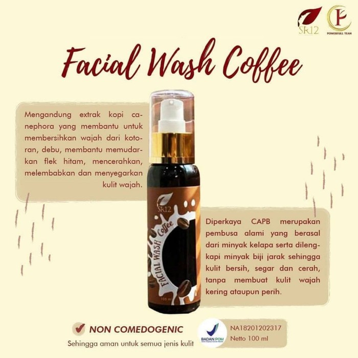 FACIAL WASH COFFEE SR12 HERBAL SKINCARE 100 ML