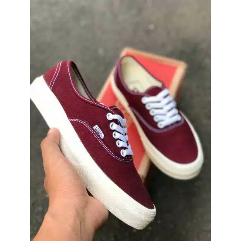 VANS AUTENTIC OG LX VAULT MAROON WHITE IMPORT BNIB 100% MADE IN CHINA WAFFLE ICC