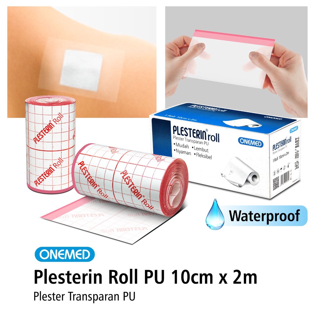 Plesterin Roll PU 10cm x 2m Plester Luka Onemed