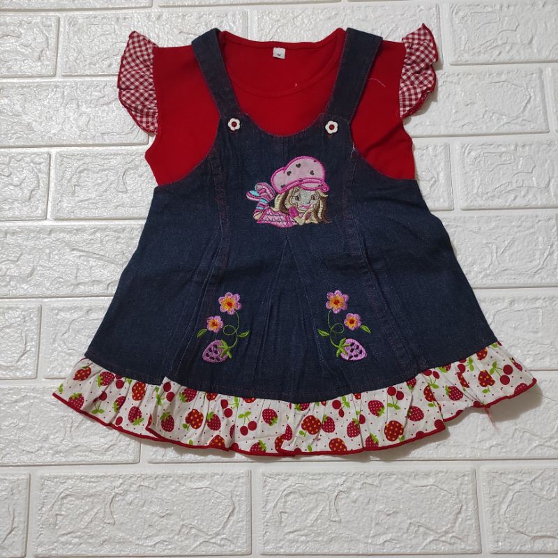 baju kodok anak wanita. overall anak
