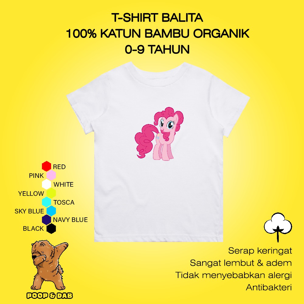 KOSTUM ANAK LEMBUT ADEM - KIDS TEE LITTLE PONY - BAJU BALITA KATUN BAMBU - PAKAIAN ANAK CEWE CASUAL