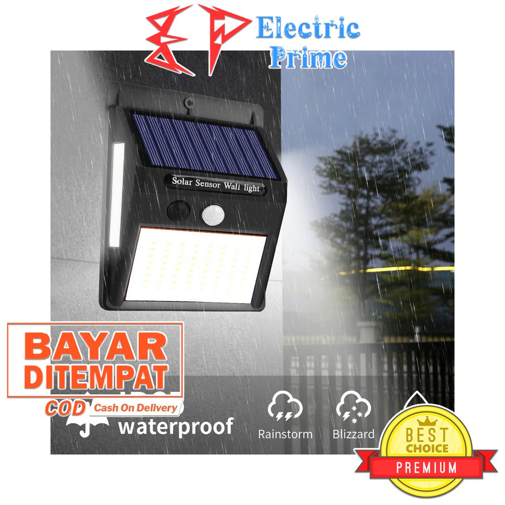 Lampu Taman Tenaga Surya 144 Titik LED Solar Motion Sensor TRIPLEDI Light IP65 Waterproof PIR Outdoor