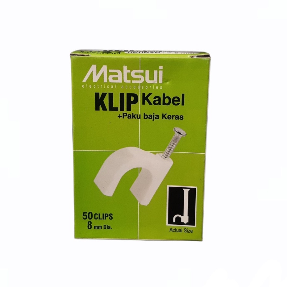 Matsui Klem / Klip Kabel Paku Baja 8mm, 9mm, 10mm, 12mm