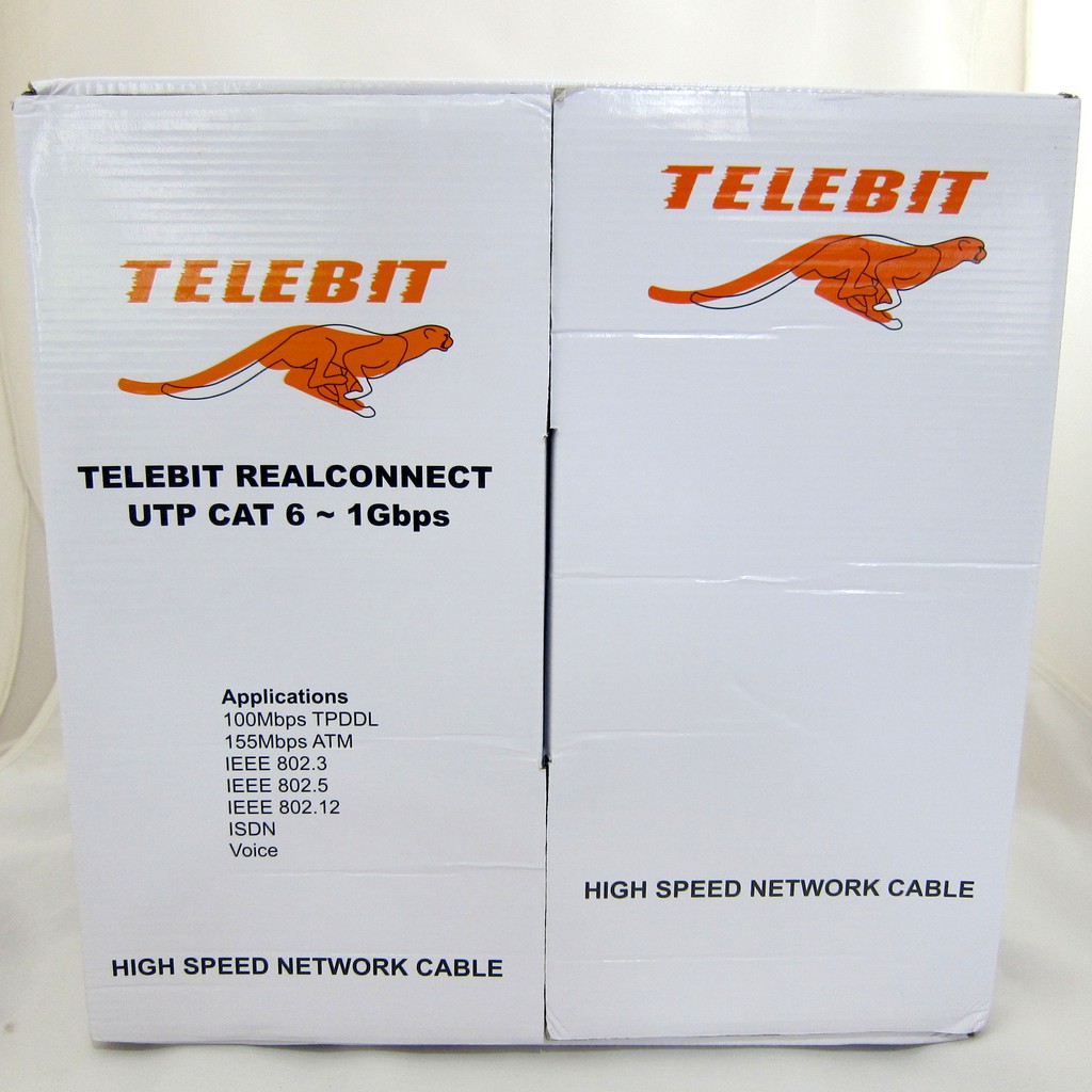 Kabel LAN Networking UTP CAT 6 kecepatan sampai 1Gbps Telebit Telebit