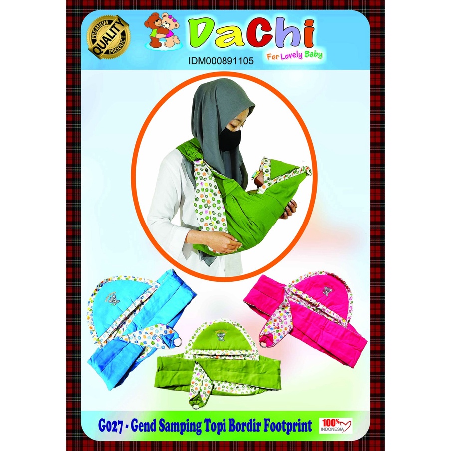 Gendongan Bayi Samping Bordir Foot Print Kain Halus Dengan Ring - G027
