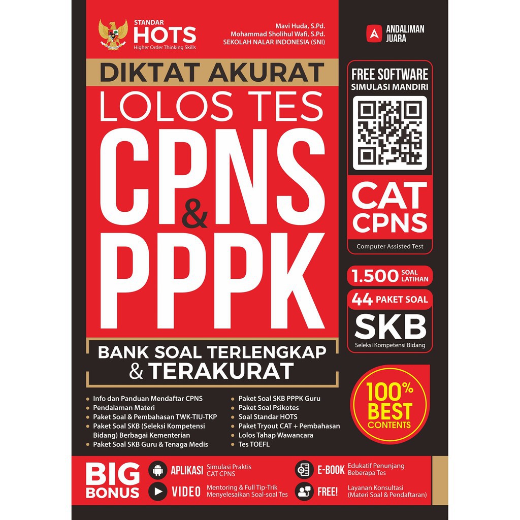 Buku Diktat Akurat Lolos Tes CPNS & PPPK: Bank Soal Terlengkap&Terakurat