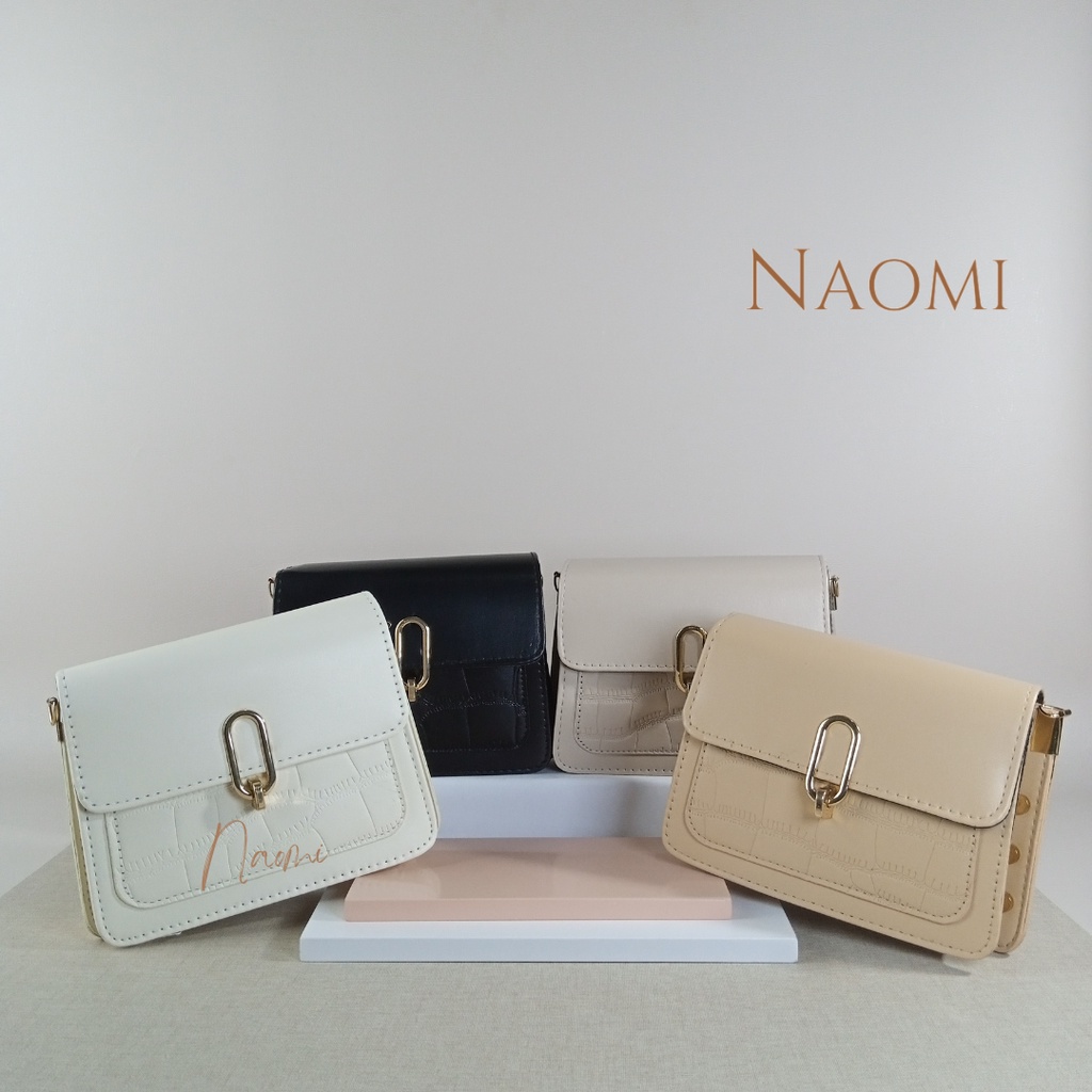 NAOMI - Amanda Sling Bag Import - Wanita Kulit Sintetis - Tas Selempang - Tas Traveling Hangout - Tas Wanita