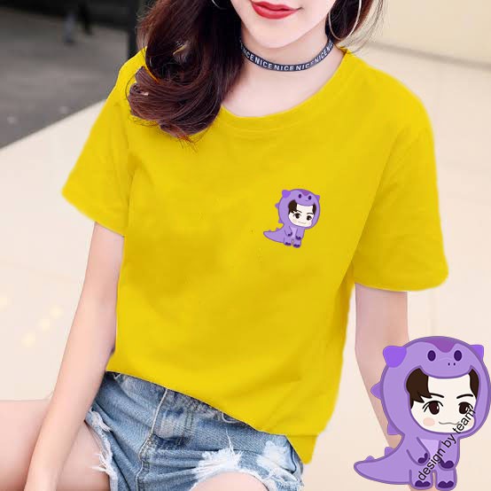 YOURSTYLE1119 - KAOS KARAKTER PURPLE REX DINO BAJU KAOS WANITA DISTRO UNISEX OVERSIZE JUMBO KEKINIAN