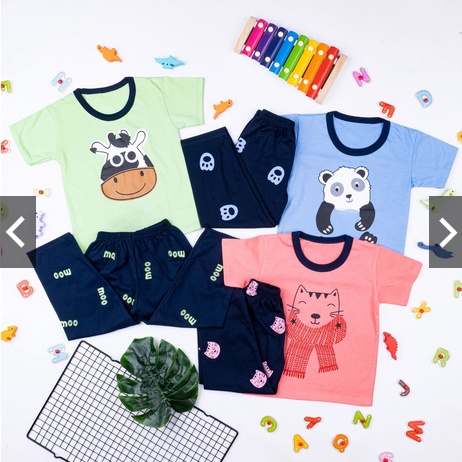 SETELAN BAJU TIDUR ANAK / SET BAJU ANAK COWOK / UNISEX CP 1-6 TAHUN &quot;SIMPLE ART EDITION&quot;