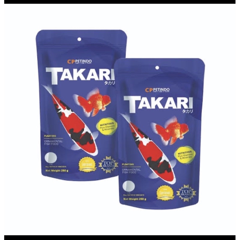 Takari 2mm 250Gr pellet pakan ikan hias koi kura kura pelet ikan