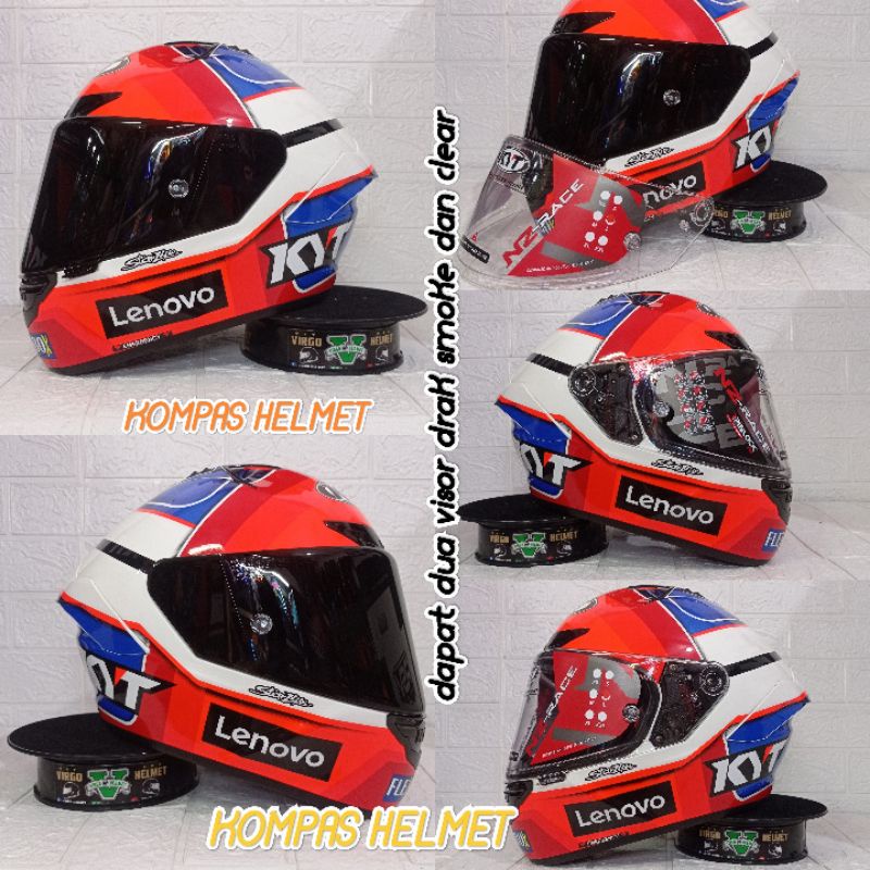 HELM KYT NZ RACE PIRRO REPLICA 2021 (WITH SPONSOR) LIMITED EDITION | KYT NZ RACE PIRRO REPLICA 2021 