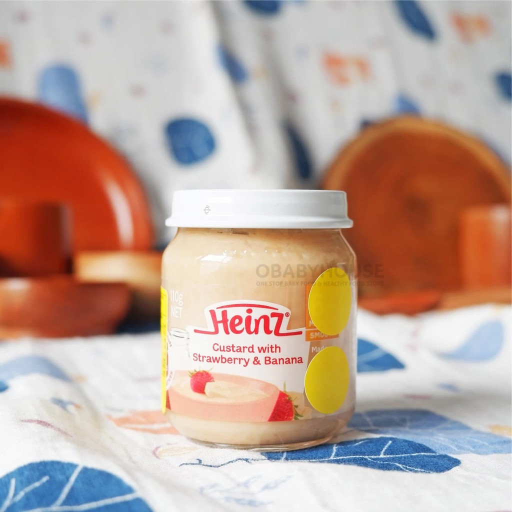 Heinz Strawberry Banana Custard Jar 110 gr