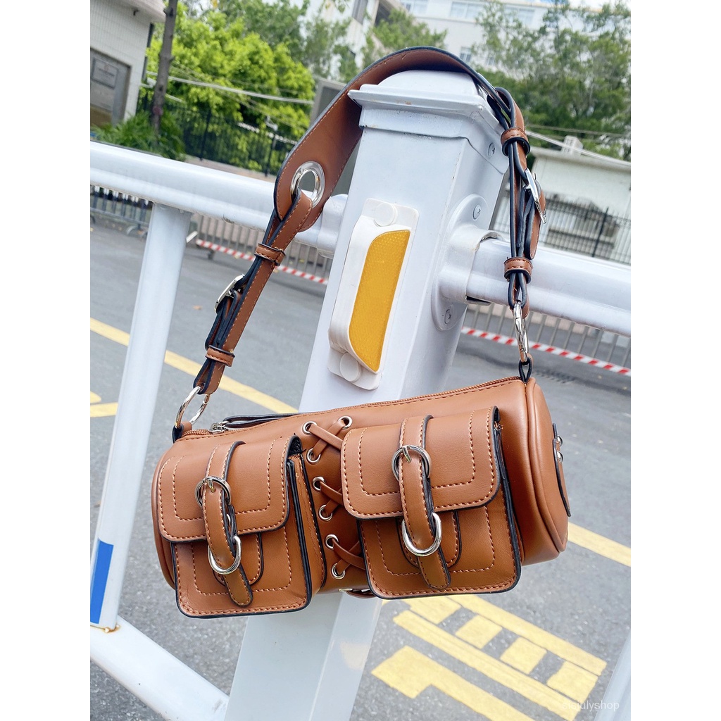 #Sisjuly# Tas Uang High Street Wanita Keren Multi Saku Tas Selempang Satu Bahu