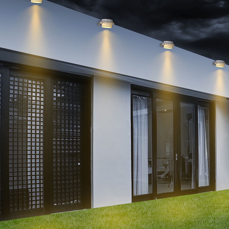 Lampu Cantel tembok list genteng atap Tenaga Surya Solar Panel 3 LED taman outdoor waterproof