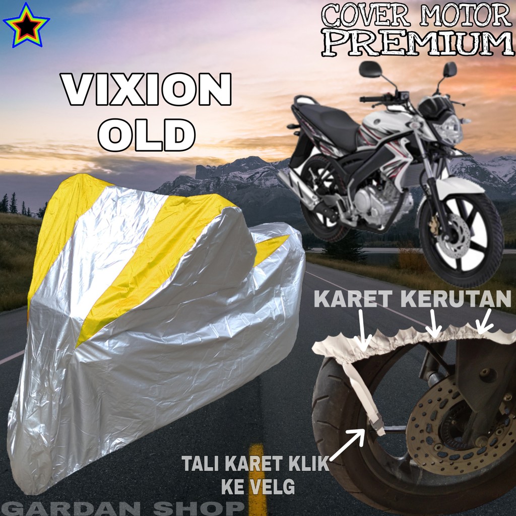 Sarung Motor VIXION OLD Silver KUNING Body Cover Vixion PREMIUM