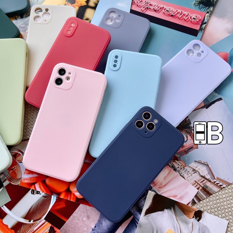 Soft Case Silikon Candy TPU SQUARE EDGE LENS COVER Case iPhone 6 6+ 6S+ 7 7+ 8 8+ X XR XS 11 PRO MAX